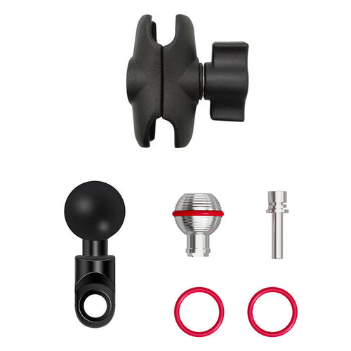 1-Inch Ball Head Rearview Mirror Bracket with 6cm Arm – 30mm Aperture Crooked Mouth Mount