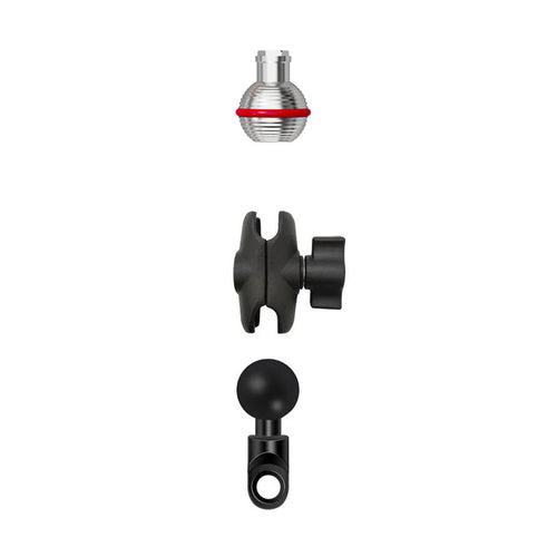 1-Inch Ball Head Rearview Mirror Bracket with 6cm Arm – 30mm Aperture Crooked Mouth Mount