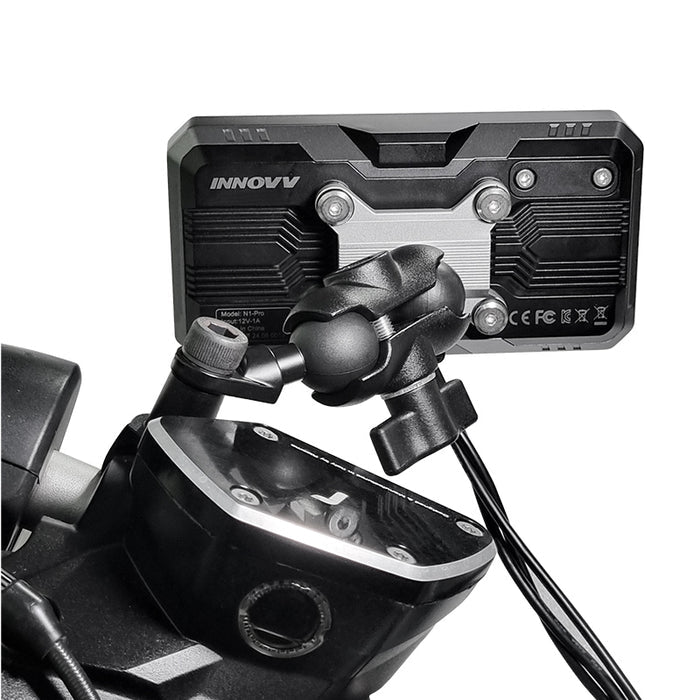 1-Inch Ball Head Rearview Mirror Bracket with 6cm Arm – 30mm Aperture Crooked Mouth Mount