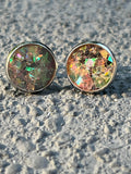 12mm Broken Glass Studded Earrings