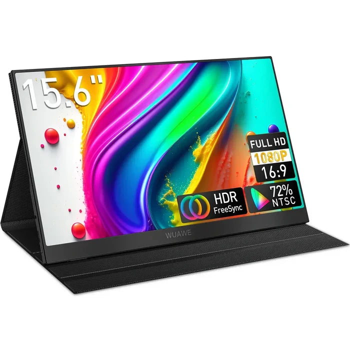 15.6 inch Portable Monitor for Laptop with HDR and FreeSync, Full HD Display