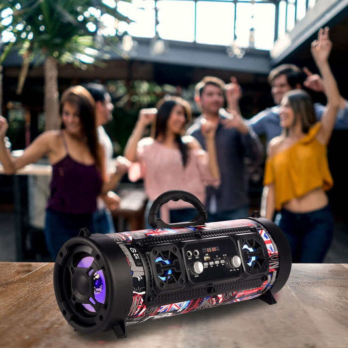16W Portable Column Bluetooth-compatible Speaker Move KTV 3D Sound System Sound Bar Subwoofer Music Wireless Speaker USB