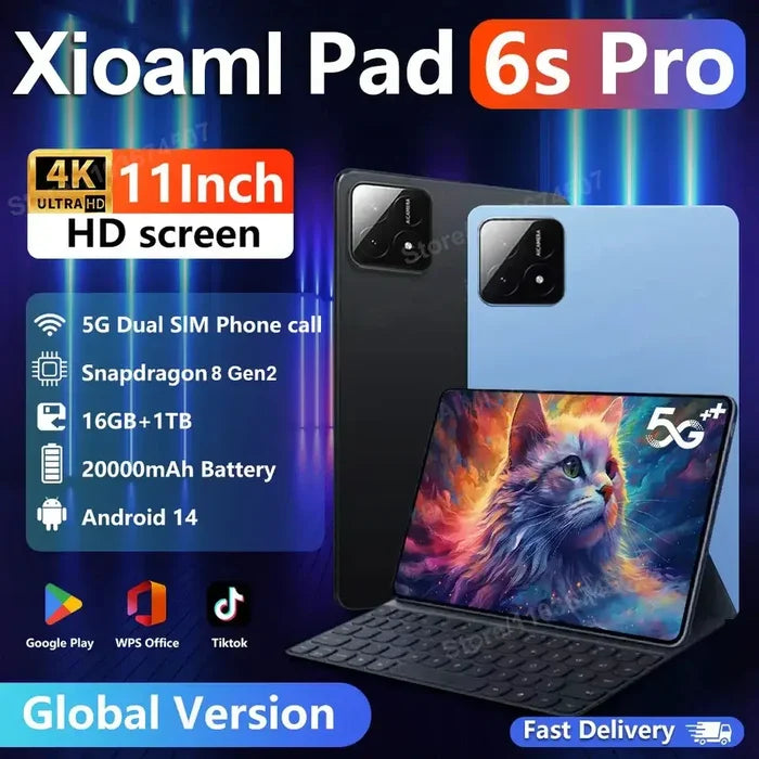 2025 Global Version Pad 6S PRO Tablet Android 14 16GB 1TB 11 inch