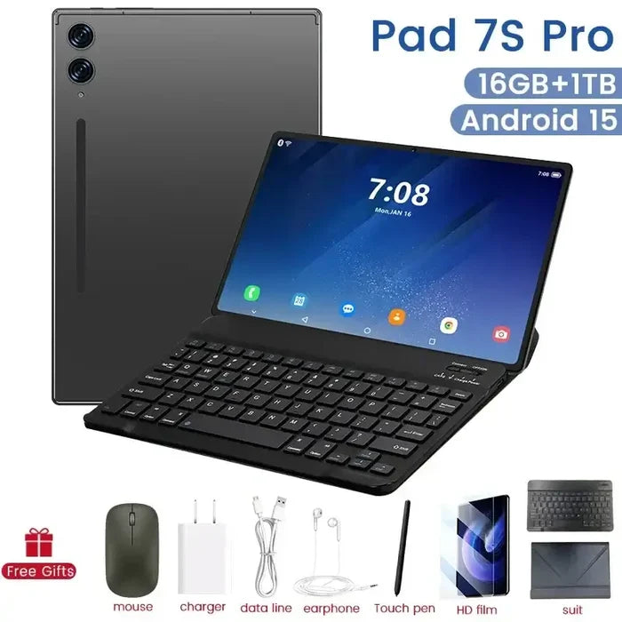 2025 New Android Tablet PC 10 inch with detachable keyboard and accessories