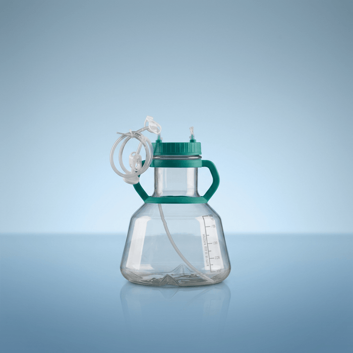2L Erlenmeyer Flask High Efficiency — showing graduation marks and vent cap detail