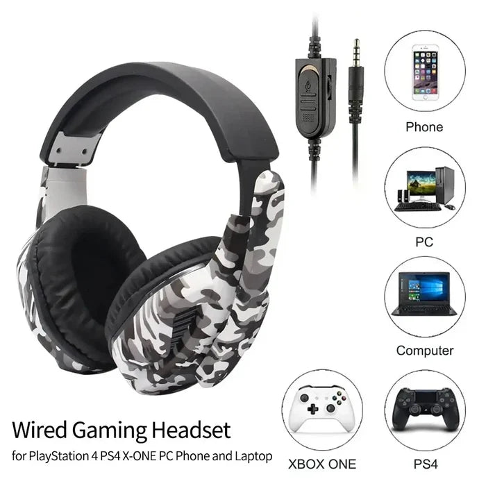 3.5mm Wired Gaming Headphones With Microphone