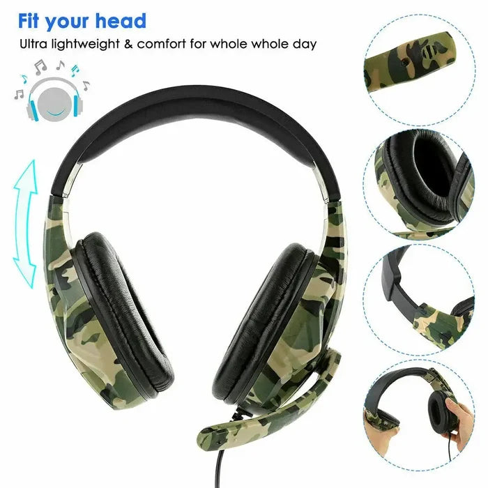 3.5mm Wired Gaming Headphones With Microphone