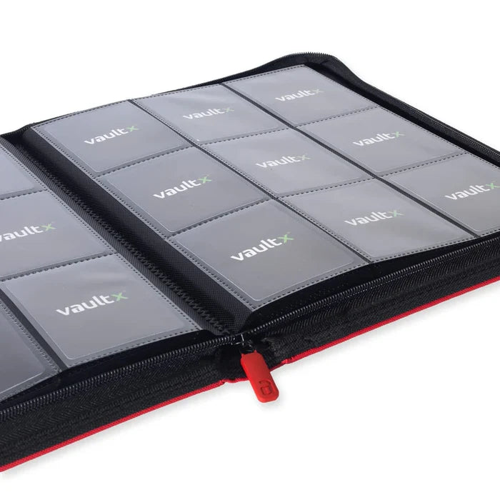 9-Pocket Exo-Tec® Zip Binder Fire Red
