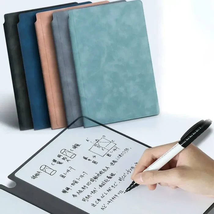 A5 Erasable Whiteboard Notebook With Whiteboard Pen Erasing Cloth