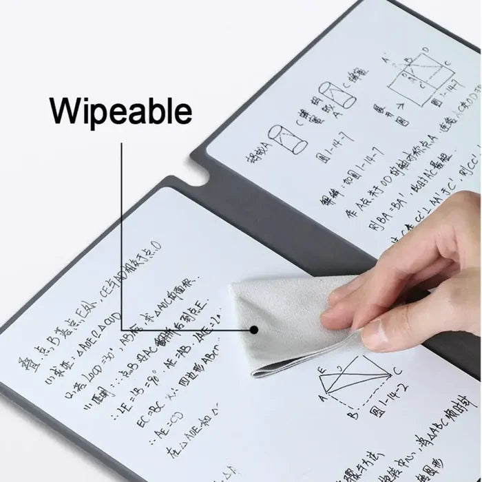 A5 Erasable Whiteboard Notebook With Whiteboard Pen Erasing Cloth