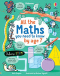 Colorful book cover featuring cartoon insects, math symbols, and 3D shapes on a bright green background.