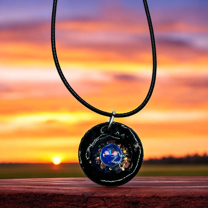 Arabian Moon Pendant Necklace With 18" Adjustable Necklace