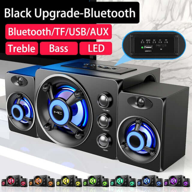 Audio Center Home Theater System For Computer PC TV Subwoofer Wireless Caixa De Som Bluetooth Speaker Music Sound Box Blutooth - China - Wired Bluetooth B