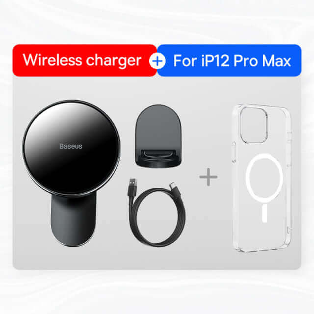 Baseus Magnetic Car Phone Holder Wireless Charger for iPhone 12