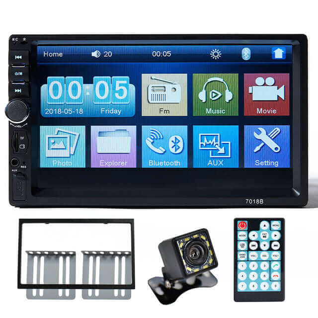 BINWEI Auto Radio 2 Din 7 Inch Touch Screen Car Stereo Multimedia Player, Mirror Link/FM/TF MP5 With Accessories