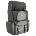 Black Large Textile Two Piece Deluxe Sissy Bar Bag