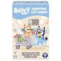 Light blue box shows Bluey pushing Bingo in a silver shopping cart through a grocery store aisle. Orchard Toys logo.