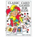 Smiling jester in colorful costume fanning out animal and traditional playing cards on white packaging.