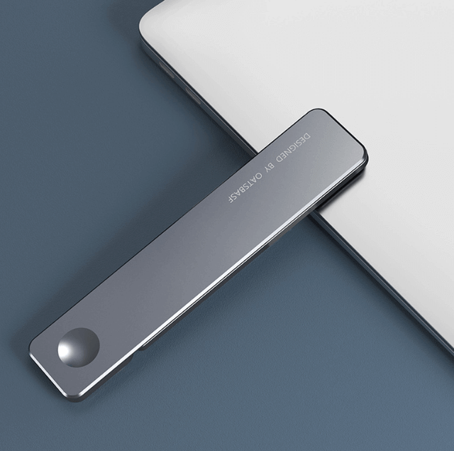 Creative 2-in-1 Mobile Phone Computer Aluminum Monitor Stand - Gray