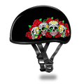 Daytona 1/2 Shell Hemlet - Rose Skulls