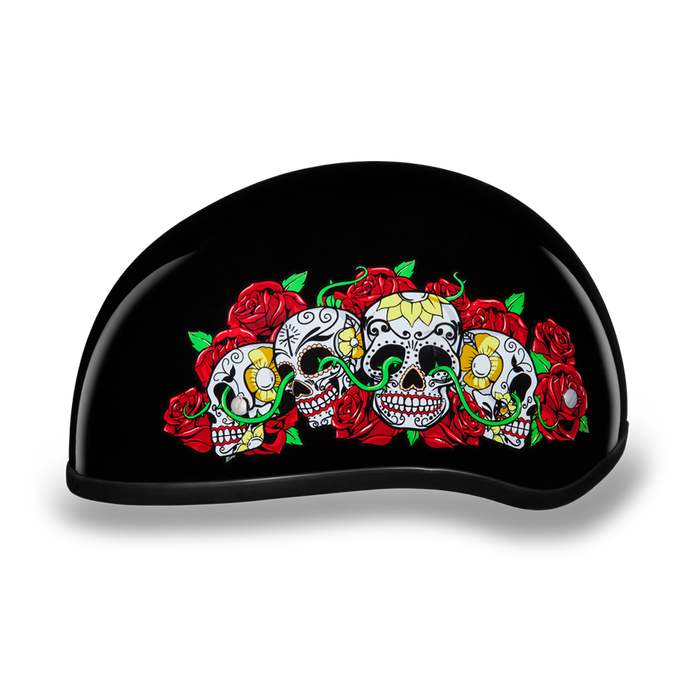 Daytona 1/2 Shell Hemlet - Rose Skulls