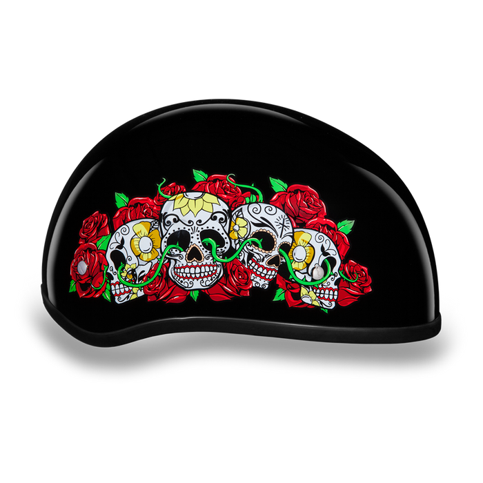 Daytona 1/2 Shell Hemlet - Rose Skulls