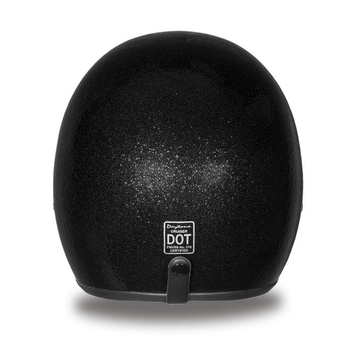 Daytona 3/4 Shell Cruiser Hemlet - Black Metal Flake