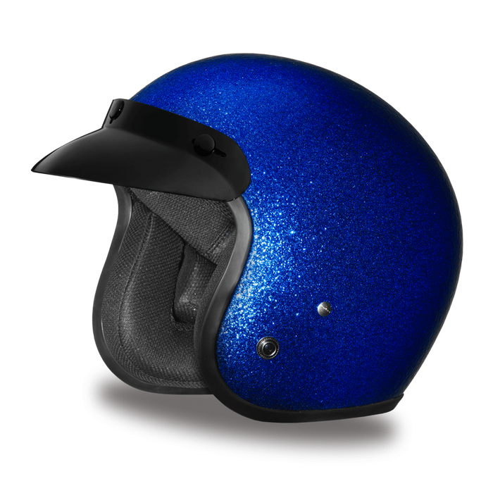 Daytona 3/4 Shell Cruiser Hemlet - Blue Metal Flake