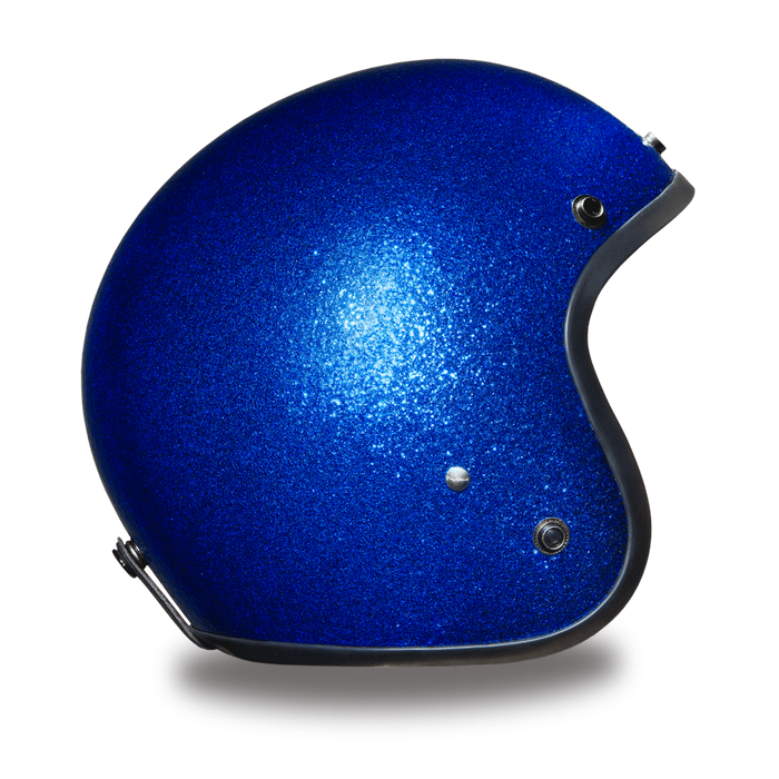Daytona 3/4 Shell Cruiser Hemlet - Blue Metal Flake