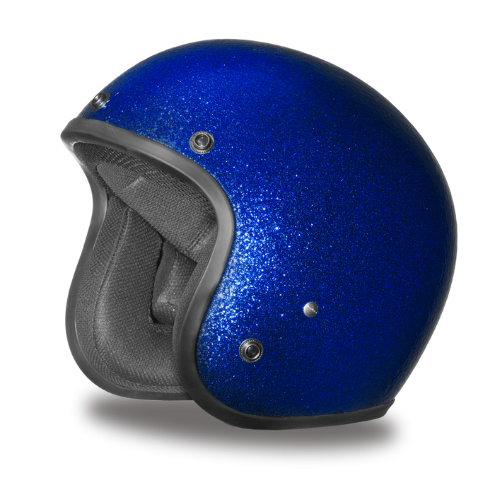 Daytona 3/4 Shell Cruiser Hemlet - Blue Metal Flake