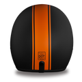 Daytona 3/4 Shell Cruiser Hemlet - Orange Pin Stripe