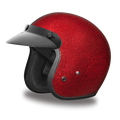 Daytona 3/4 Shell Cruiser Hemlet - Red Metal Flake
