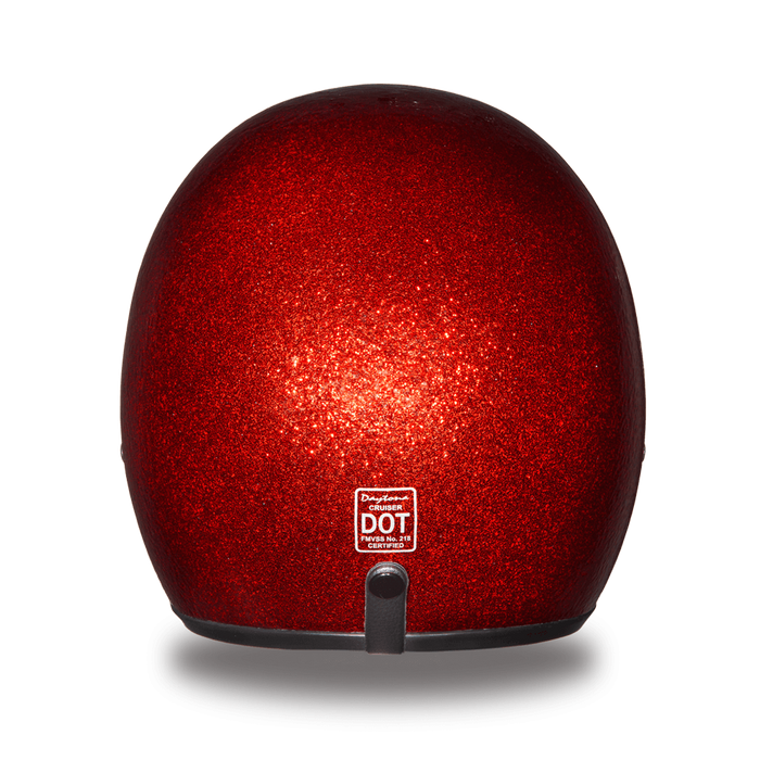 Daytona 3/4 Shell Cruiser Hemlet - Red Metal Flake