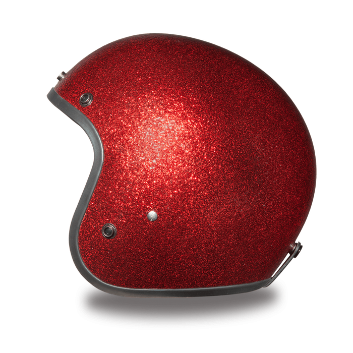 Daytona 3/4 Shell Cruiser Hemlet - Red Metal Flake