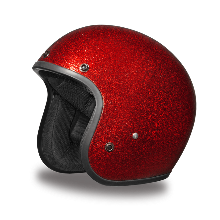 Daytona 3/4 Shell Cruiser Hemlet - Red Metal Flake