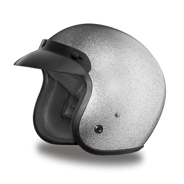 Daytona 3/4 Shell Cruiser Hemlet - Silver Metal Flake