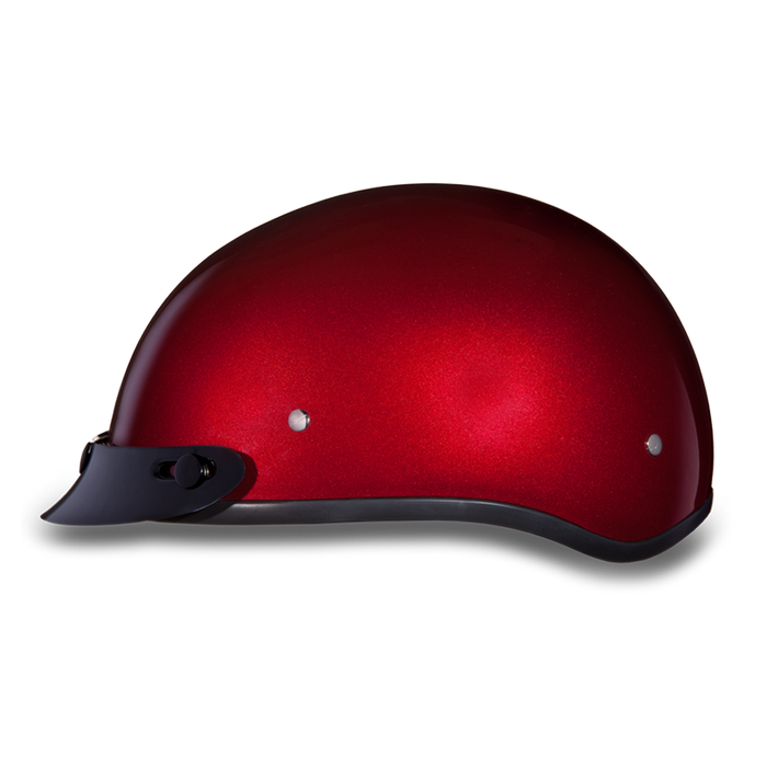 Daytona Skull Cap - Black Cherry Metallic - With Visor