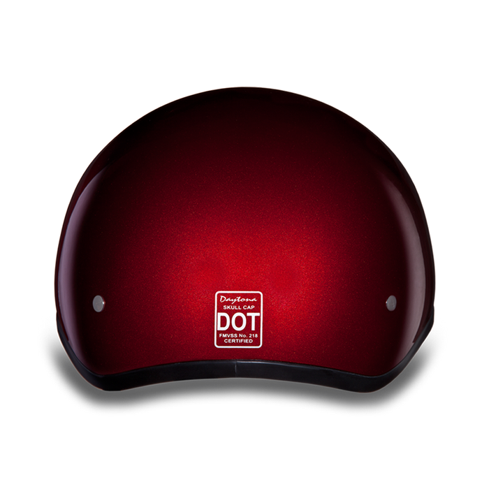 Daytona Skull Cap - Black Cherry Metallic - With Visor