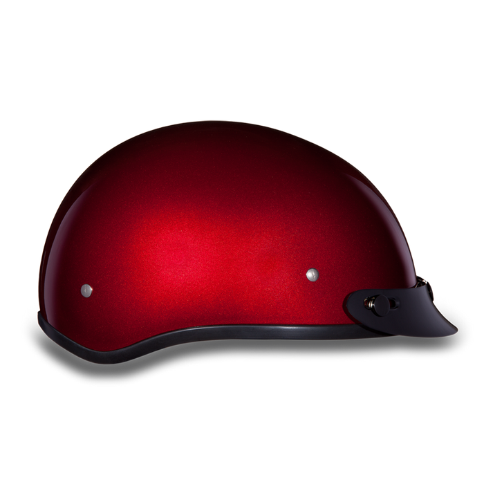 Daytona Skull Cap - Black Cherry Metallic - With Visor