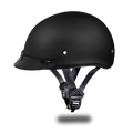 Daytona Skull Cap - Dull Black - With Visor