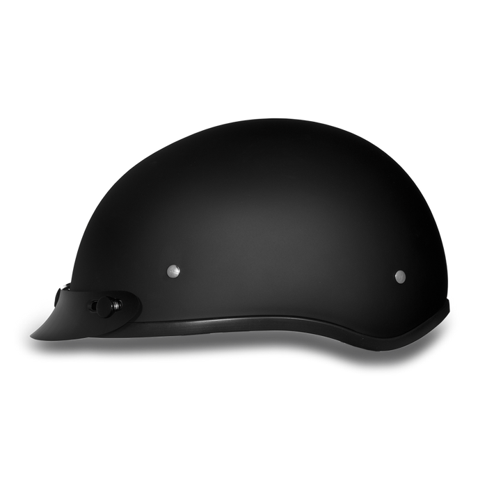 Daytona Skull Cap - Dull Black - With Visor