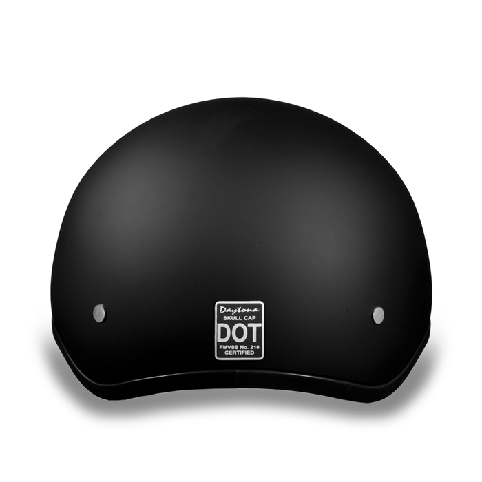 Daytona Skull Cap - Dull Black - With Visor