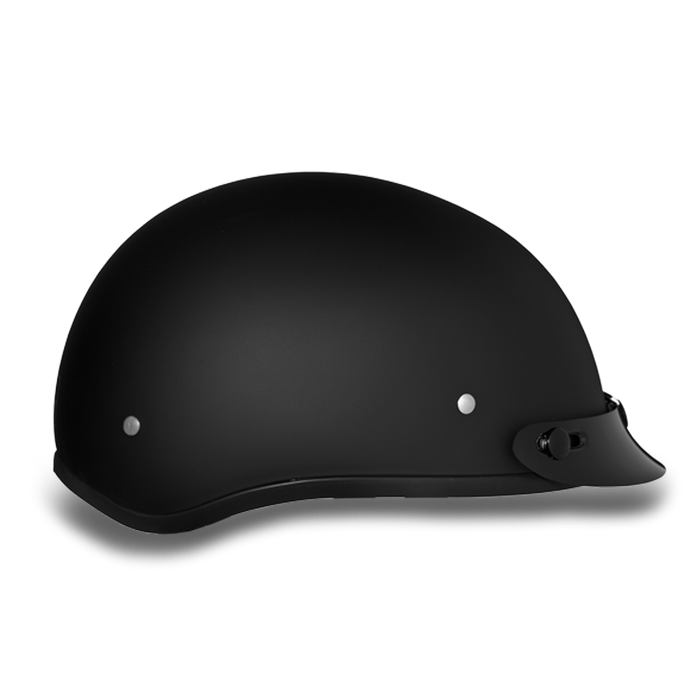 Daytona Skull Cap - Dull Black - With Visor