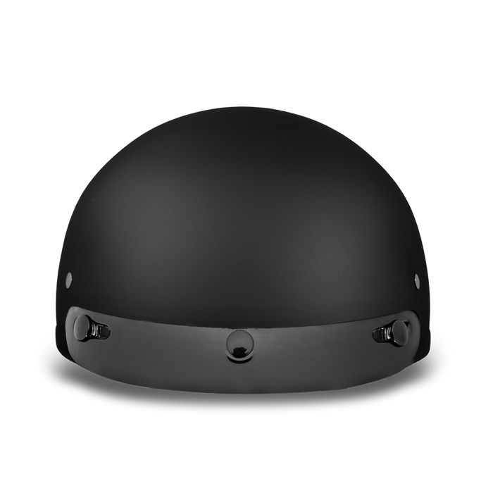 Daytona Skull Cap - Dull Black - With Visor