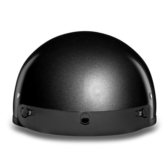 Daytona Skull Cap - Gun Metal Grey Metallic - With Visor