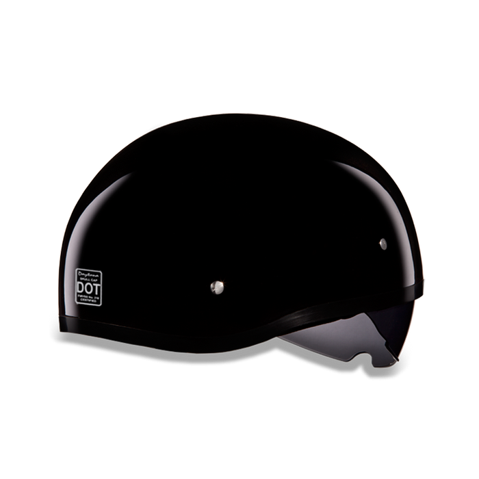 Daytona Skull Cap - Hi Gloass Black - Inner Shield