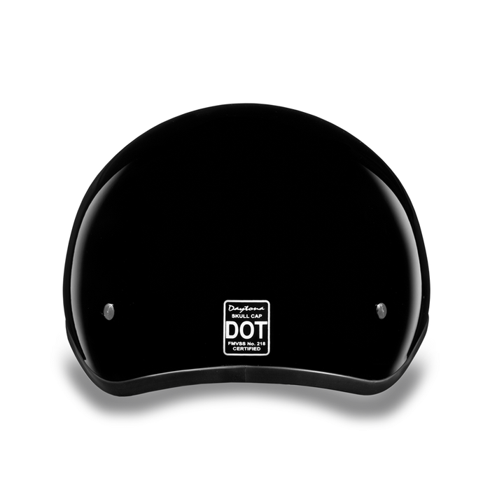 Daytona Skull Cap - Hi-Gloss Black - With No Visor