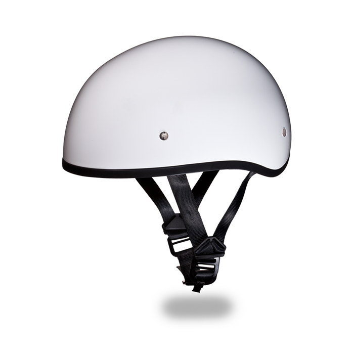 Daytona Skull Cap - Hi-Gloss White - No Visor