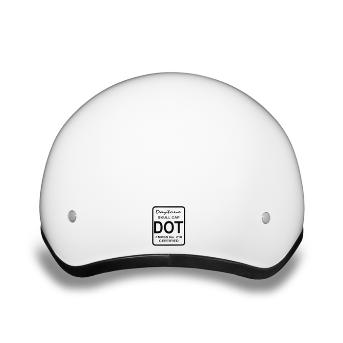 Daytona Skull Cap - Hi-Gloss White - No Visor