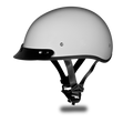 Daytona Skull Cap - Pearl White - With Visor